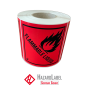 Preview: Hazard Label Class 3, 10x10 cm, PE film, FLAMMABLE LIQUID